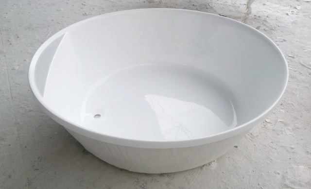round soaking tub, round bathtub