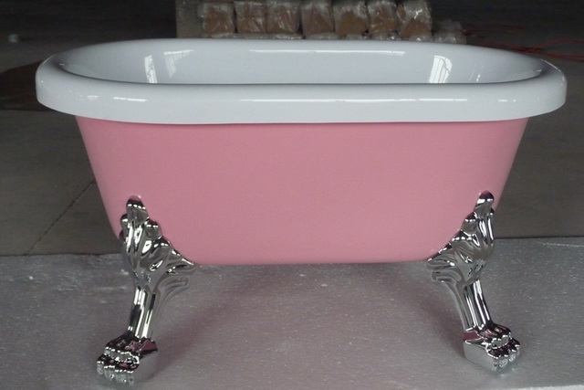 pink baby bath