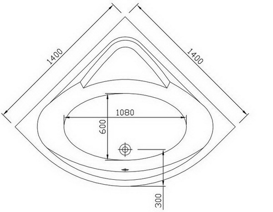 corner bathtub specification sheet