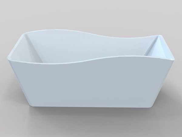Acrylic freestanding bathtub 1700mm front view