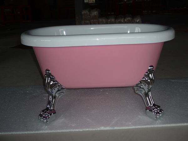 baby pink clawfoot tubs