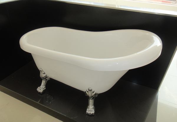55 inch acrylic slipper white clawfoot bathtubs