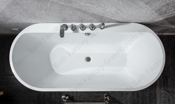 freestanding badewanne movable bathtub top view