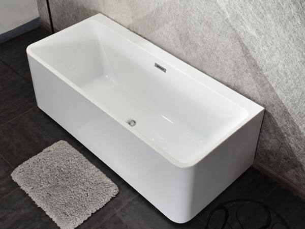 Luxury Bathroom Rectangular Acrylic Fiberglass Freestanding Bath Tub