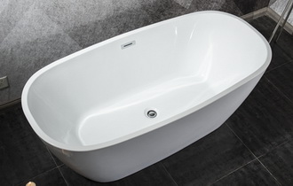 Fiberglass Oval Plastic Freestanding Soaking Bathtub