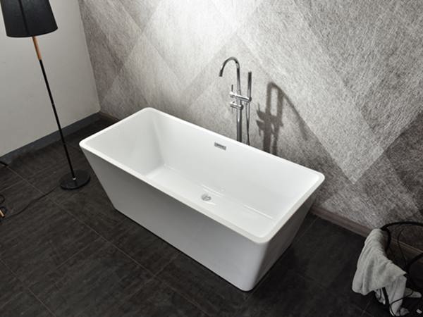  Movable White Acrylic Freestanding Bathtub For Faucet