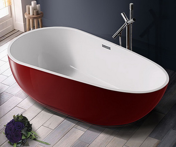 Red Egg shaped bathtub