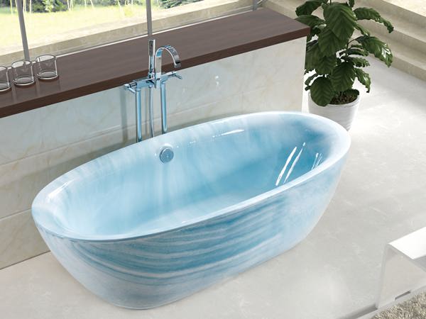 Indoor Acrylic Free Standing Soaking Bathtub