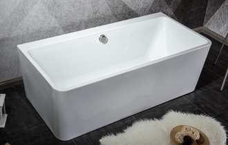 narrow freestanding bathtub