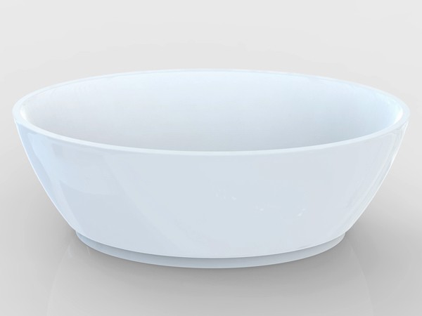Freestanding oval bath front view