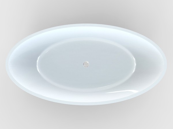 Freestanding oval bath top view