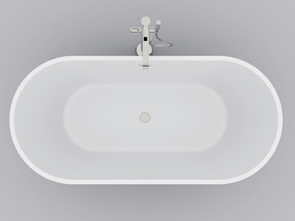 Double Slipper freestanding bathtub top view