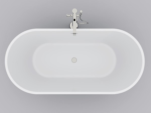 Oval freestanding bathtub top view