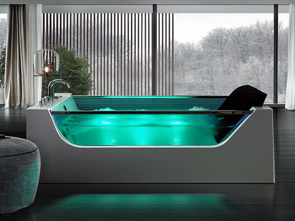 Large Bathroom Acrylic Alcove Bath Tub With Computer Control