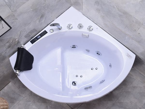 Acrylic Triangular Shape Mini Massage Whirlpool Bathtub