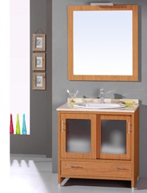 wood bathroom cabinet