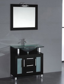 glass bathroom cabinet