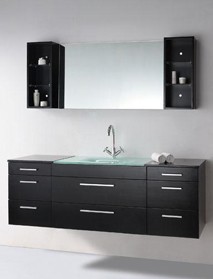 glass bathroom cabinet