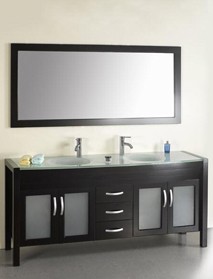 glass bathroom cabinet