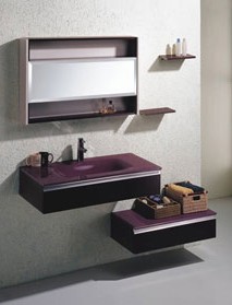 glass bathroom vanity