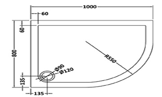 offset shower trays specification