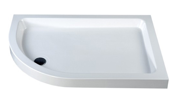 1200 x 900 shower tray, offset quadrant shower trays