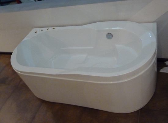 1700 mm modern freestanding soft tub in bathroom