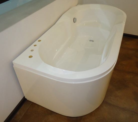 67 inch modern freestanding soft tub in bathroom